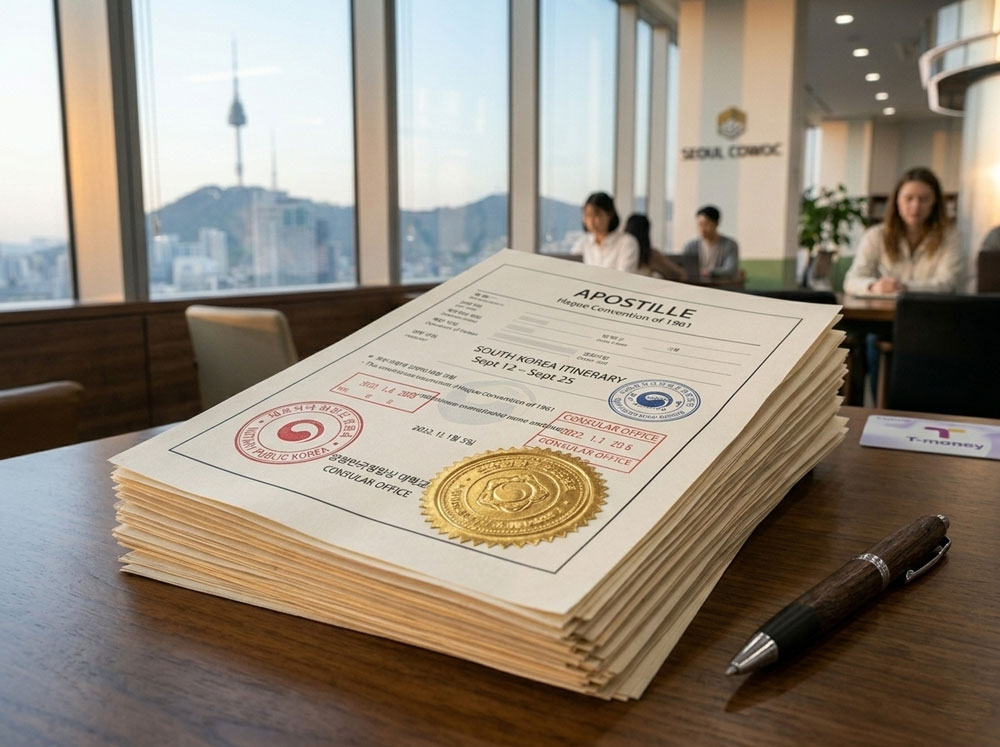 Visa documents with Apostille notarization